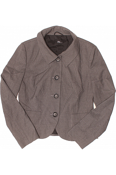 s.OLIVER Dámský polyesterový vypasovaný blejzr károvaný hnědý elegantní do pasu Vel. DE 38 | s.OLIVER | obrázek 2