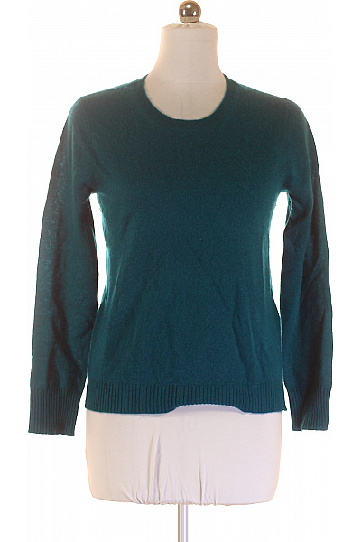 Dámský Svetr Kašmírový Zelený Second Hand Vel. 40