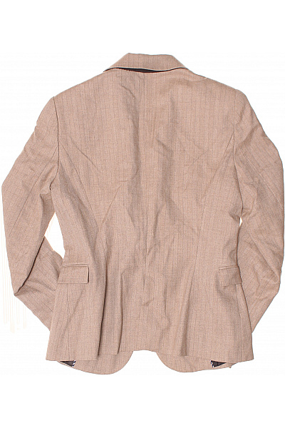 ZARA Béžové polyesterové vypasované sako pruhované elegantní jednořadé s jedním knoflíkem Vel. M | ZARA | obrázek 3