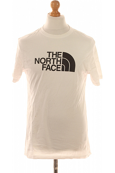 THE NORTH FACE Pánské Tričko S Potiskem Bílé Second Hand Vel. M