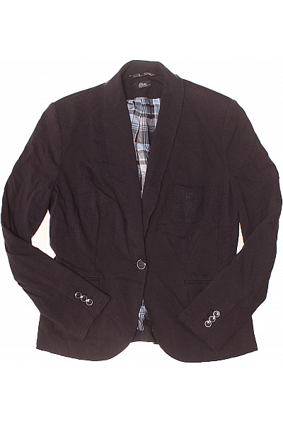 s.OLIVER Dámský černý blejzr vypasovaný ležérní s jedním knoflíkem kárované Velikost DE 42 | s.OLIVER | obrázek 2