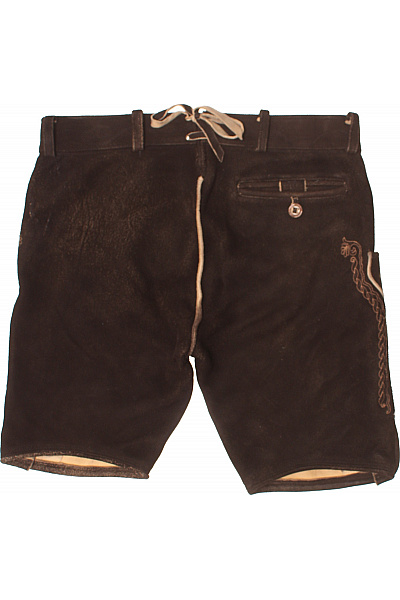 Trachtenmanufaktur Pánské Kraťasy Kožené Hnědé Vel. 52 | Trachtenmanufaktur | obrázek 3