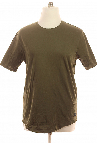 JACK & JONES Pánské Basic Tričko Khaki S Krátkým Rukávem A Kulatým Výstřihem Velikost XL