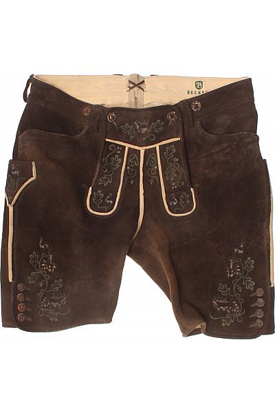 Beckert Kožené Kraťasy S Kapsami Vintage Velikost 54
