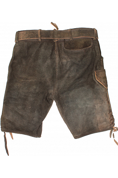 Trachtenmanufaktur Pánské Kraťasy s Kapsami Kožené Hnědé Vel. 48 | Trachtenmanufaktur | obrázek 2