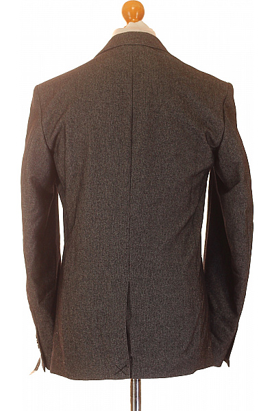 SISLEY Pánské šedé vlněné sako dvouřadé vypasované podzimní volnočasové Velikost 46 | SISLEY | obrázek 2