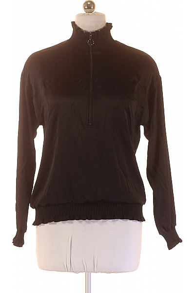 HALLHUBER Dámská černá polyesterová mikina se stojáčkem a dlouhým rukávem Vel. 40 | HALLHUBER | obrázek 2