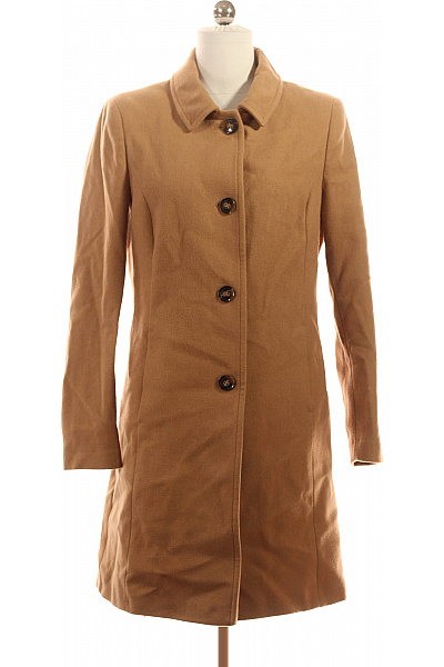 Dámský Kabát Vlněný Hnědý BENETTON Vel. 36 | BENETTON | obrázek 2