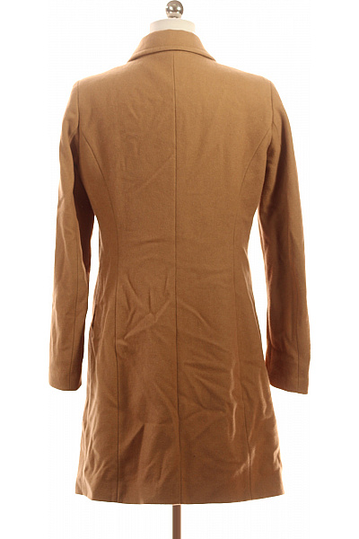 Dámský Kabát Vlněný Hnědý BENETTON Vel. 36 | BENETTON | obrázek 3