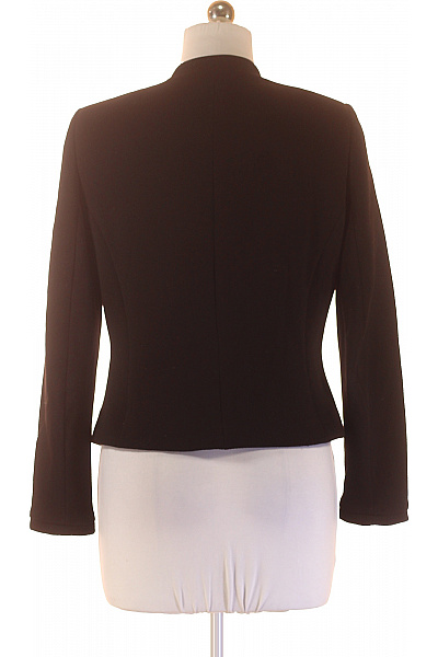 MANGO Černé vypasované sako dámské elegantní krátké bez límce Vel. L | MANGO | obrázek 2