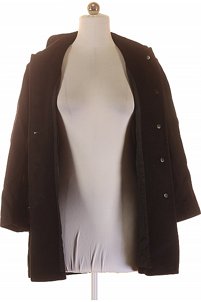 STEFANEL Krátký Dámský Kabát Vlněný Černý Vel. 34 | STEFANEL | obrázek 4