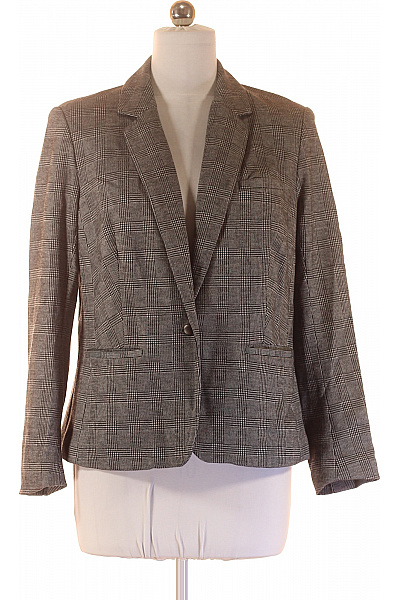 PHILOSOPHY DI LORENZO SERAFINI Dámský blejzr kostkované elegantní business vypasované jednořadé s jedním knoflíkem Velikost L | PHILOSOPHY DI LORENZO SERAFINI | obrázek 2