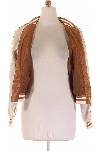 VERO MODA Dámská Bomber bunda hnědá krémová výšivka květiny retro stylová krátká se zipem Vel. M | VERO MODA | obrázek 3