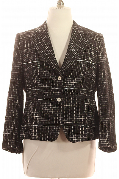 BASLER Černobílé kostkované vypasované sako elegantní podzimní zimní Vel. 44 | BASLER | obrázek 2