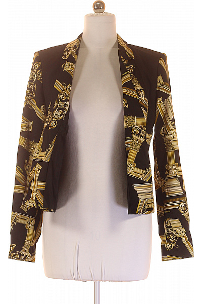 VERSACE Dámský blejzr černé zlaté vzorované elegantní vypasované business vintage Velikost 34 | VERSACE | obrázek 4