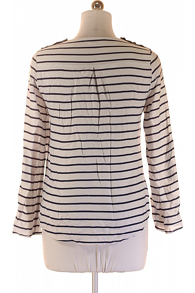 ZARA Dámská viskózová halenka s dlouhým rukávem pruhovaná s výstřihem do V Vel. M | ZARA | obrázek 3