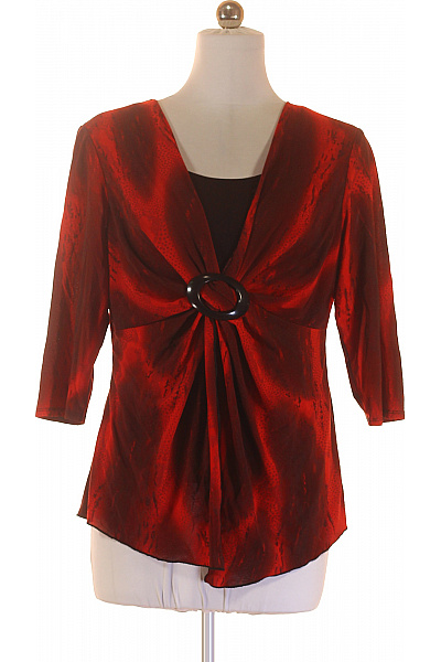 Frank Lyman Dámská červená halenka s 3/4 rukávem a uzlem Vel. 44 | Frank Lyman | obrázek 2