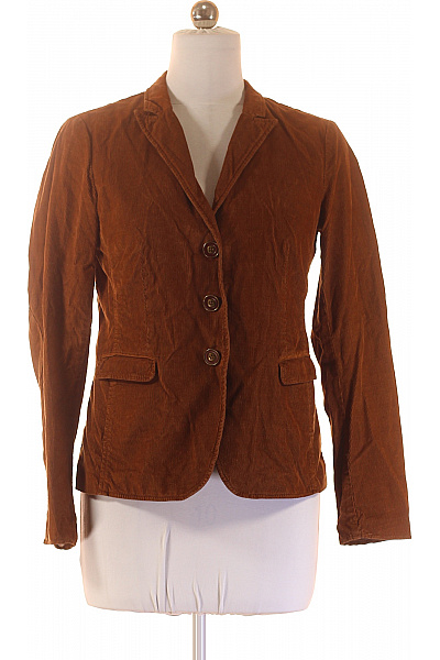 CINQUE Hnědý bavlněný manšestrový vypasovaný blejzr na běžné nošení podzimní Velikost 38 | CINQUE | obrázek 2