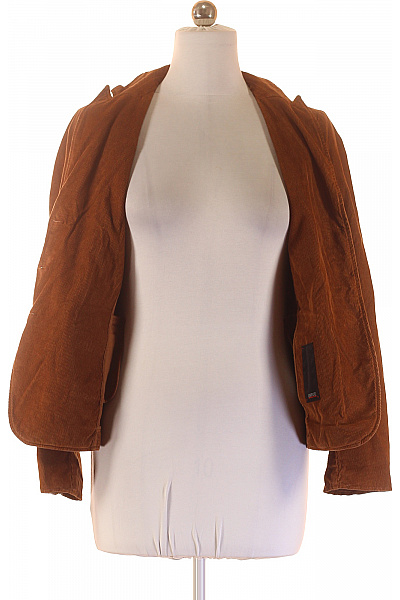 CINQUE Hnědý bavlněný manšestrový vypasovaný blejzr na běžné nošení podzimní Velikost 38 | CINQUE | obrázek 4