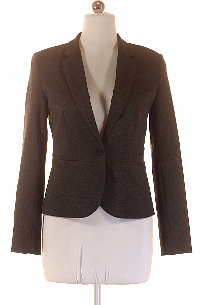 ZERO Polyesterové vypasované sako tmavě hnědé elegantní jednořadé s jedním knoflíkem Vel. 38 | ZERO | obrázek 2
