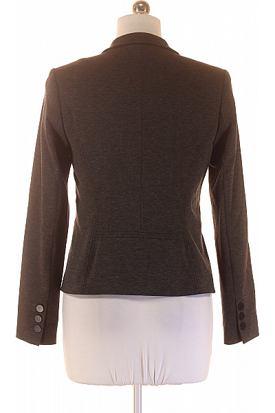 ZERO Polyesterové vypasované sako tmavě hnědé elegantní jednořadé s jedním knoflíkem Vel. 38 | ZERO | obrázek 3