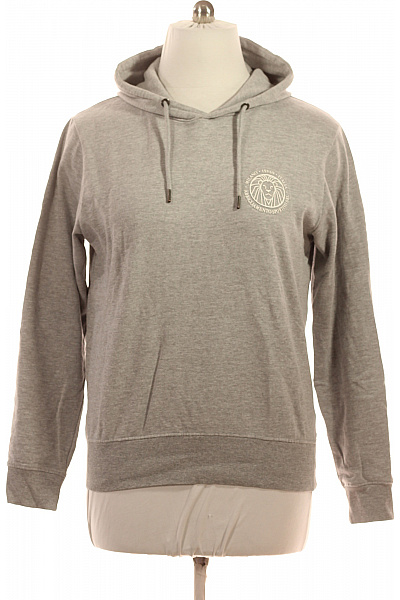 VERSACE Pánská šedá mikina s kapucí a potiskem lva přes hlavu Vel. XL | VERSACE | obrázek 2