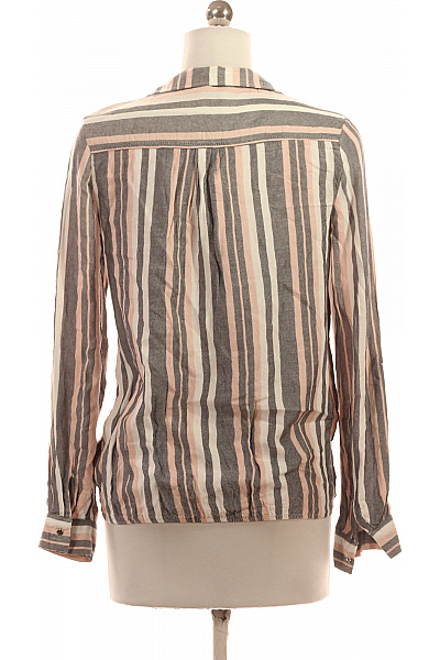 F&F Dámská zavinovací pruhovaná halenka s dlouhým rukávem a kapsami Velikost 36 | F&F | obrázek 3