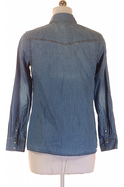 s.OLIVER Dámská bavlněná riflová košile modrá dlouhý rukáv westernová ležérní Vel. 38 | s.OLIVER | obrázek 3