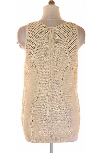 BENETTON Dámská béžová pletená vesta letní krátká volná Velikost XS | BENETTON | obrázek 3