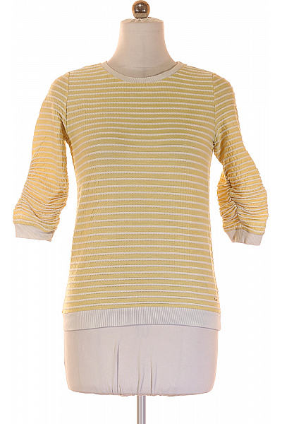 TOM TAILOR Dámské bavlněné žluté pruhované tričko s tříčtvrtečním rukávem Vel. M | TOM TAILOR | obrázek 2