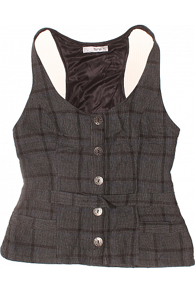 ZARA Dámská krátká kostkovaná vesta elegantní se zapínáním Vel. M | ZARA | obrázek 2