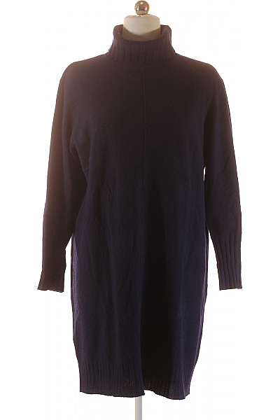 Pletené šaty Kašmírové Modré Vel. 44