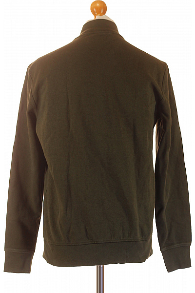 NO EXCESS Pánská bavlněná bomber mikina tmavě zelená jednobarevná lehká streetwear Vel. l | NO EXCESS | obrázek 2