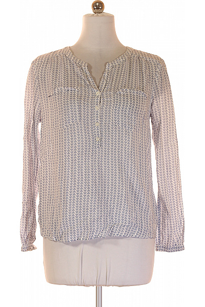 TOM TAILOR Dámská viskózová halenka s dlouhým rukávem a potiskem do práce Vel. m | TOM TAILOR | obrázek 2