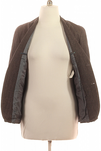 CLUB of GENTS Vlněné hnědé volnočasové sako ležérní vypasované na běžné nošení Velikost 48 | CLUB of GENTS | obrázek 4