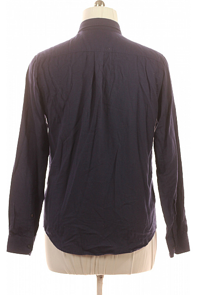 PROGETTO Pánská tmavě modrá košile dlouhý rukáv business ležérní regular fit Velikost L | PROGETTO | obrázek 2