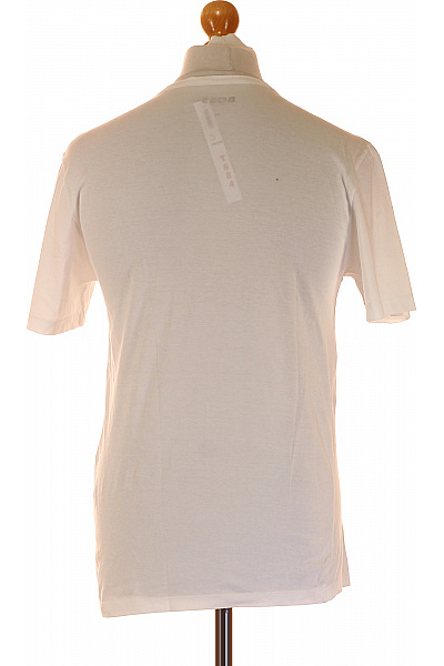 Hugo Boss Pánské bavlněné bílé tričko s krátkým rukávem V výstřih basic Vel. m | Hugo Boss | obrázek 2