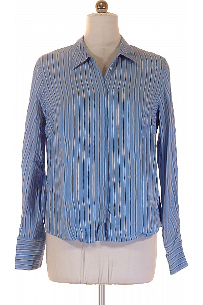 Marks & Spencer Dámská viskózová modrá pruhovaná košile s dlouhým rukávem business Vel. UK 16 | Marks & Spencer | obrázek 2