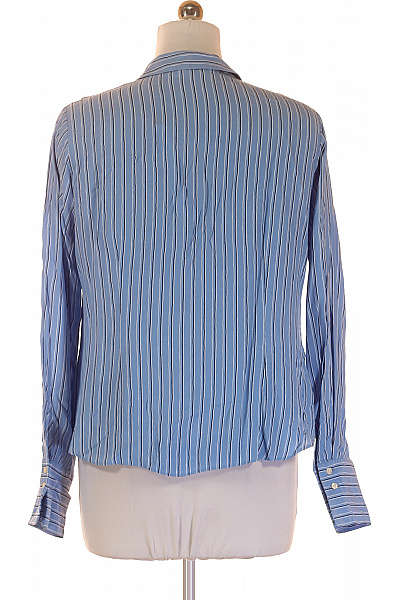 Marks & Spencer Dámská viskózová modrá pruhovaná košile s dlouhým rukávem business Vel. UK 16 | Marks & Spencer | obrázek 3