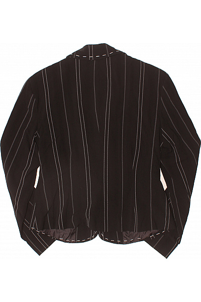 Rinascimento Černé sako pruhované elegantní vypasované společenské moderní jednořadé Vel. M | Rinascimento | obrázek 3