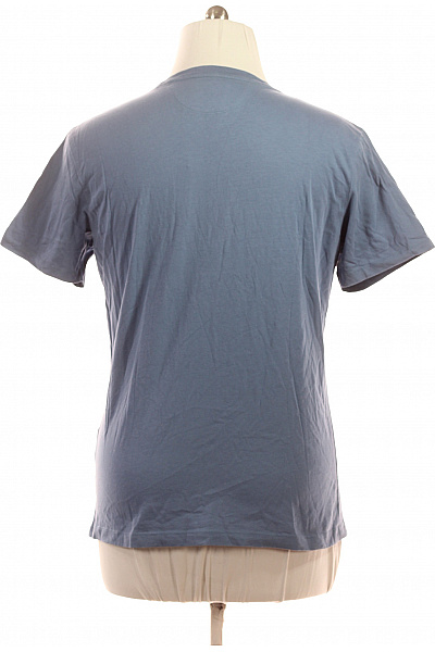 HACKETT Pánské tričko modré s krátkým rukávem a výšivkou Velikost l | HACKETT | obrázek 2