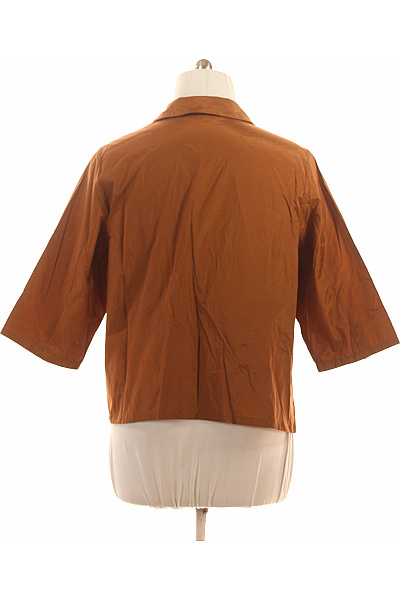 PROMISS Hnědý Polyamidový Blejzr Krátký Rukáv Elegantní Ležérní Jednořadé S Jedním Knoflíkem Vel. 50 | PROMISS | obrázek 3