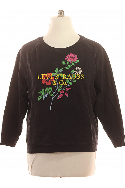 LEVIS Dámská černá mikina přes hlavu s dlouhým rukávem květovaná streetwear Vel. 2XL | LEVIS | obrázek 2