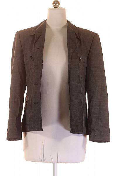 TAIFUN Dámský šedý blejzr vojenský vypasované elegantní business jednořadé s kapsami Velikost 42 | TAIFUN | obrázek 3