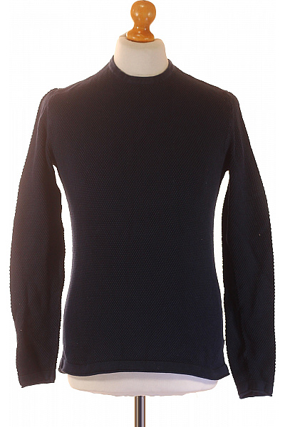 ONLY & SONS Pánské bavlněné triko s dlouhým rukávem tmavě modré jednobarevné basic Velikost S | ONLY & SONS | obrázek 2