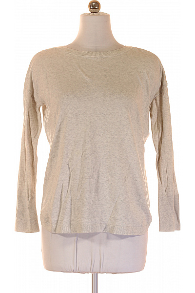 S.OLIVER Dámský Viskózový Pulovr Béžový Pletený Lehký Basic Přes Hlavu Vel. 42