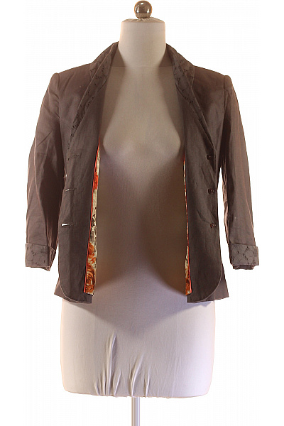 Dámské Blejzr Lněný Šedý | Per Una | obrázek 4