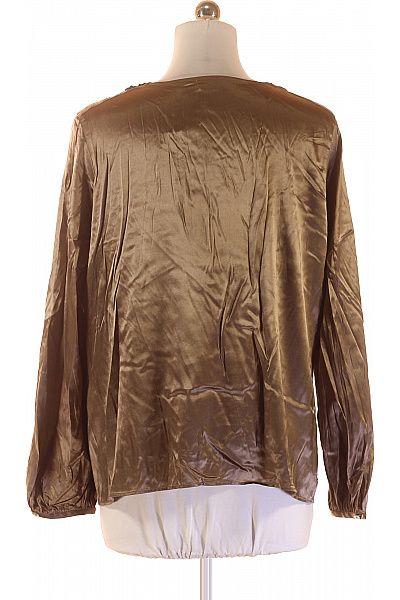 van Laack Hedvábná společenská halenka bronzová s kamínky dlouhý rukáv Velikost 44 | van Laack | obrázek 3