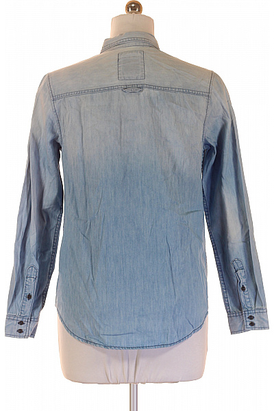 s.OLIVER Dámská bavlněná riflová košile světle modrá dlouhý rukáv ležérní Vel. 38 | s.OLIVER | obrázek 3