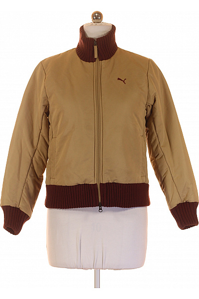 Puma Dámská béžová sportovní nylonová bomber bunda krátká retro Velikost m | Puma | obrázek 2